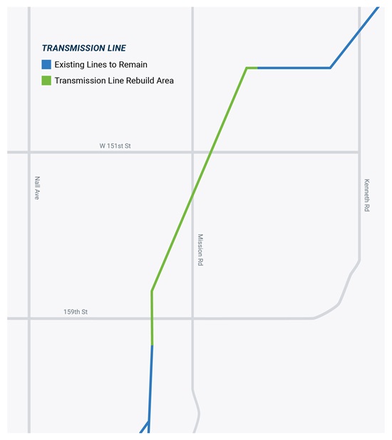 Leawood Transmission Project Map